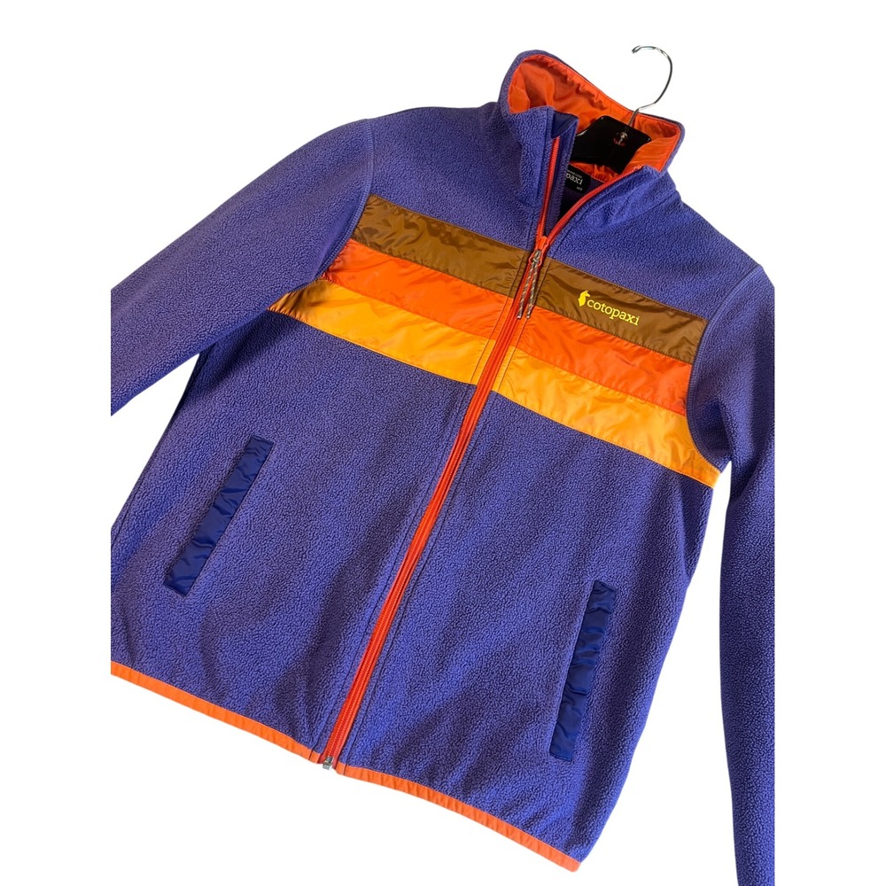 Cotopaxi Jacket Womens S Teca Fleece Full Zip Purple Orange Stripe